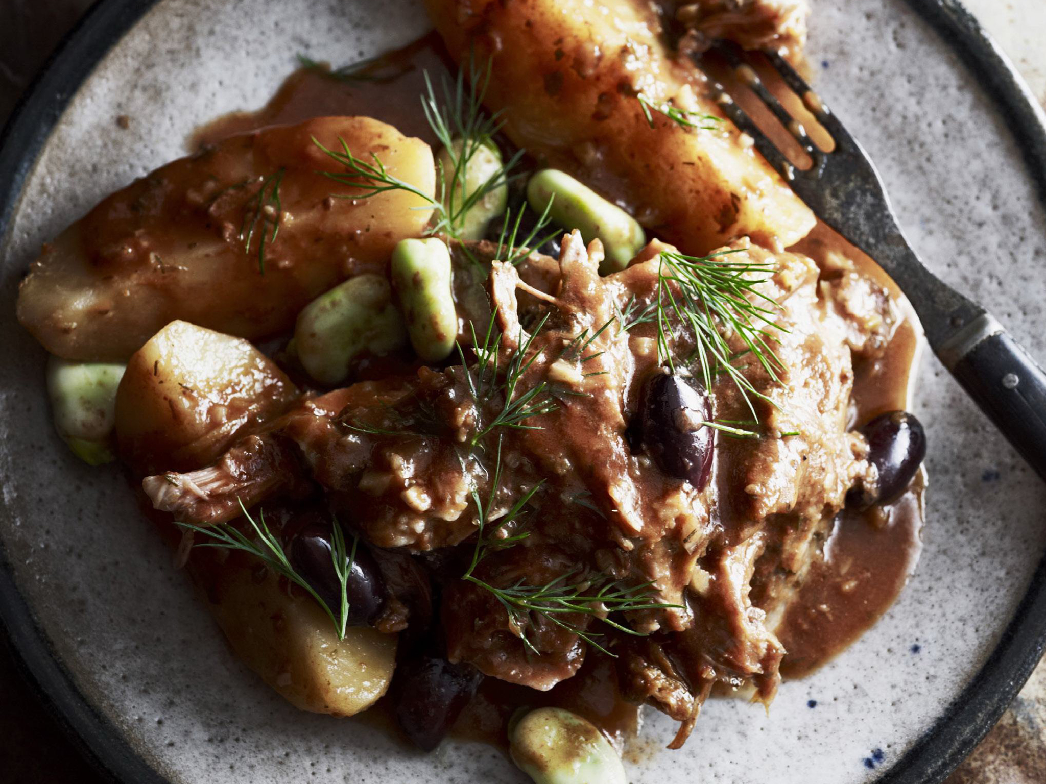 greek-style dill and lemon lamb shoulder