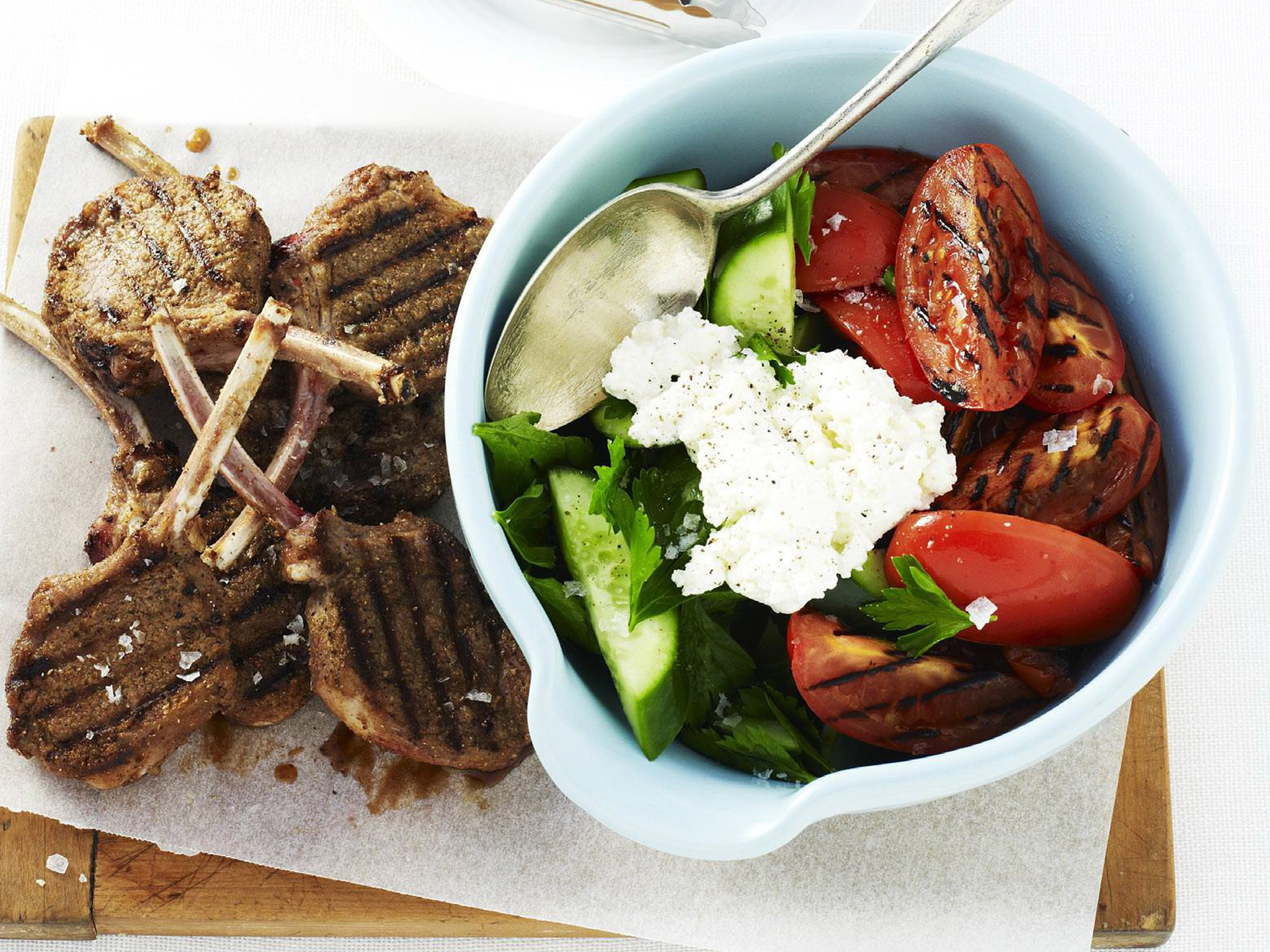 Spiced Lamb Cutlets With Tomato And Parsley Salad Women S Weekly Food