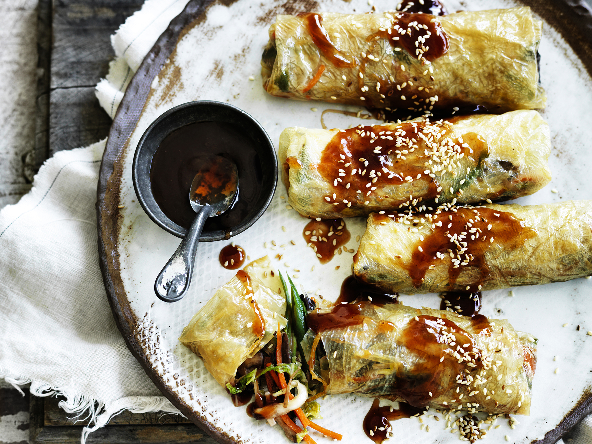 Vegetable bean curd rolls