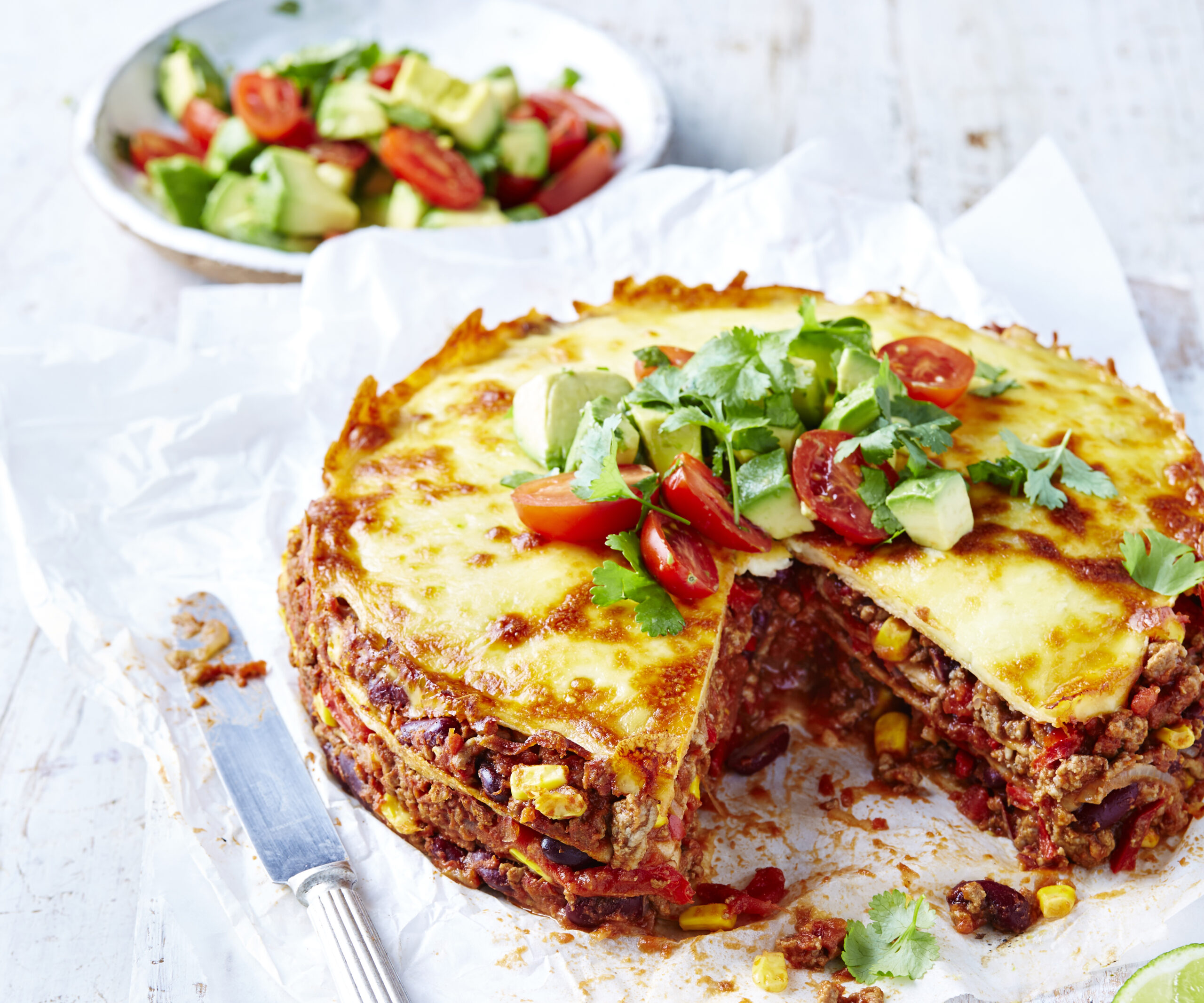 Mexican beef ‘lasagne’