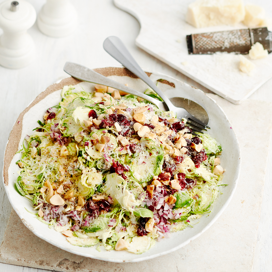 Shaved Brussels sprout salad with pecorino