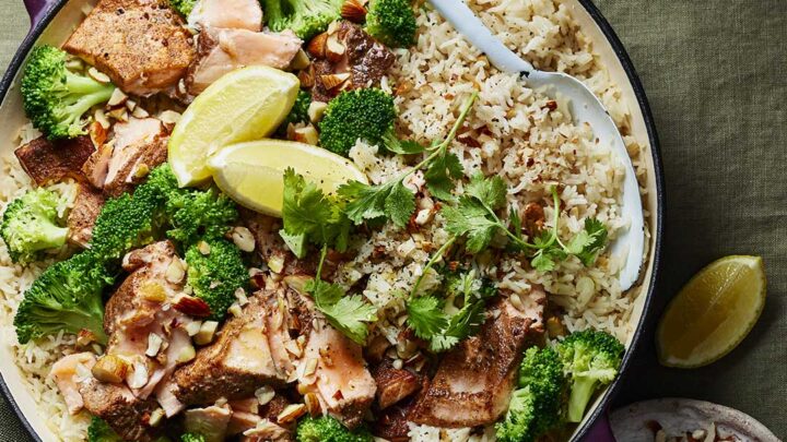 One pot salmon and rice