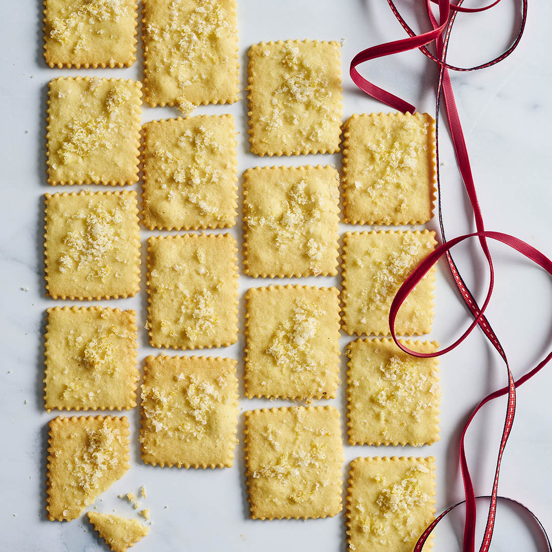 Salted lemon shortbread